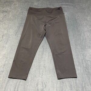 Calvin Klein Performance Leggings Womens Large Gray High Rise Straight Leg Yoga